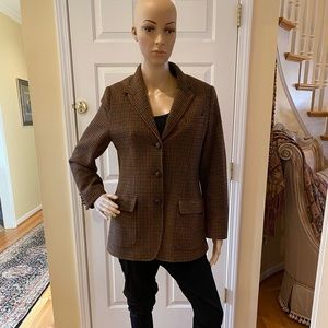 Ralph Lauren Brown Twill Blazer - size 10P